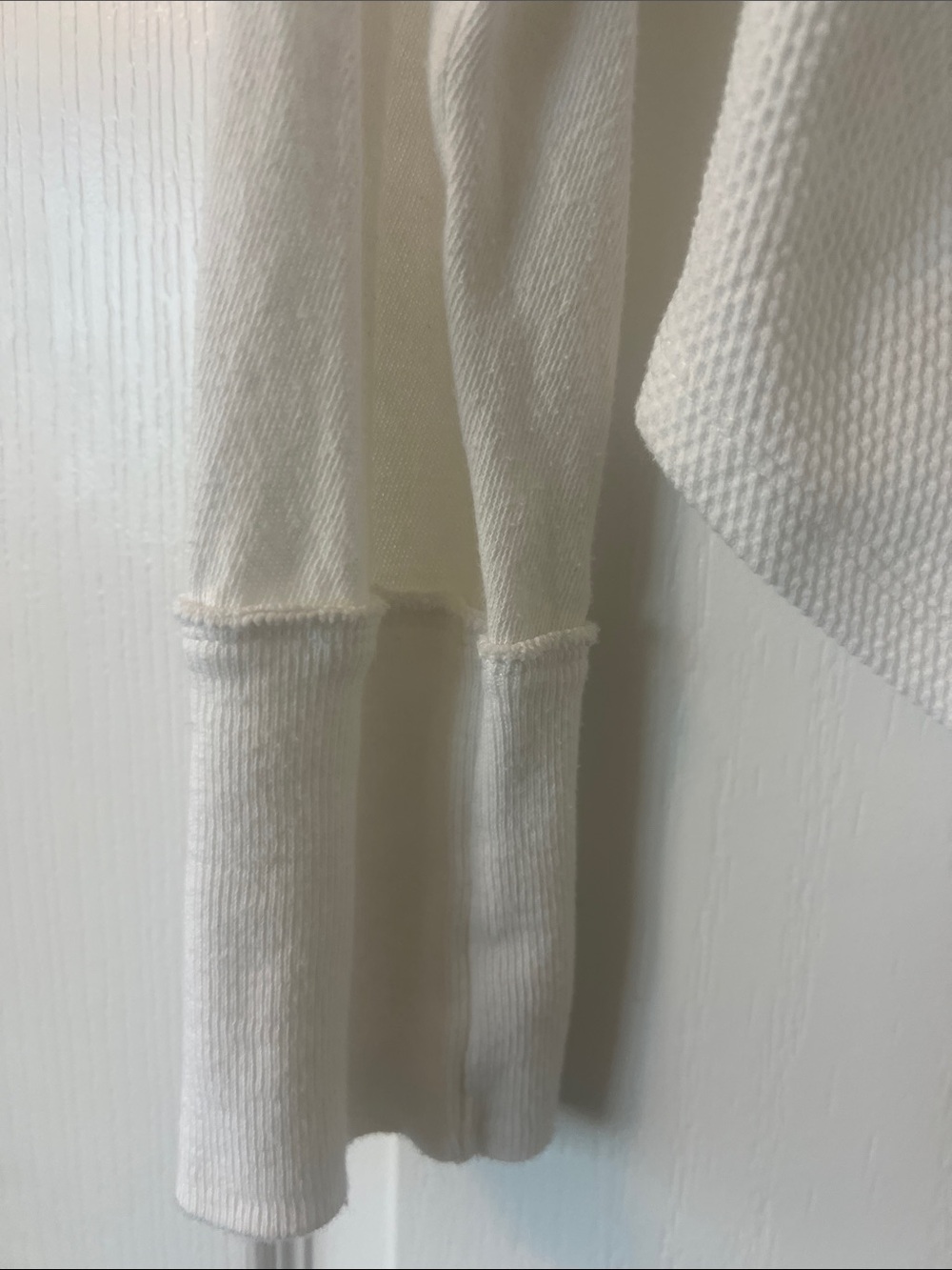 Like New We The Free Cream Crochet-Back Long Sleeve size L - Picture 6 of 12